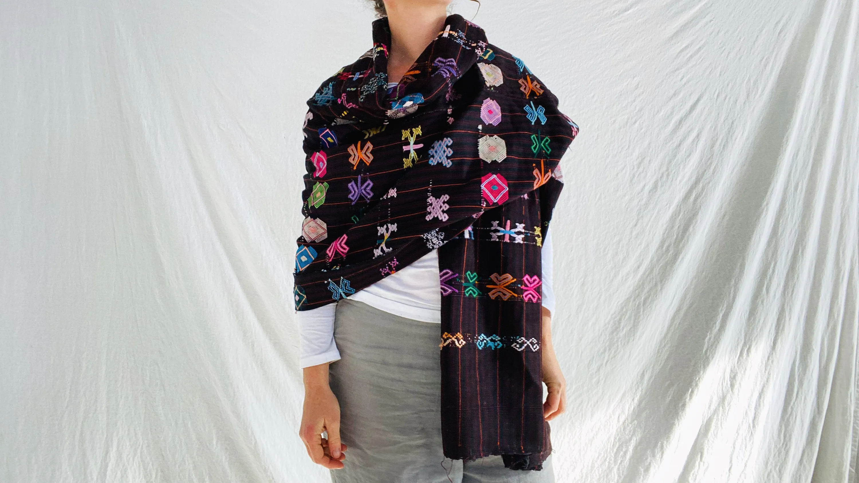 Vintage Colotenango Guatemalan Wrap. Fine Example.
