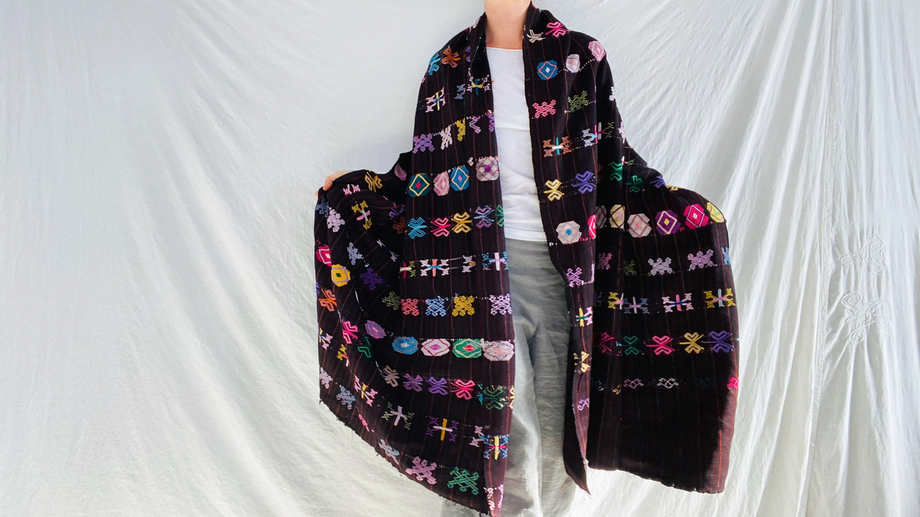 Vintage Colotenango Guatemalan Wrap. Fine Example.