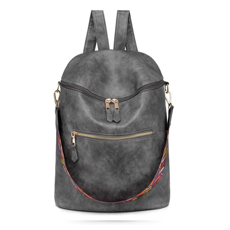 Women's Leather Fashion Backpacks For Ladies